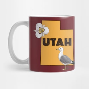 Utah with state flower and bird Mug